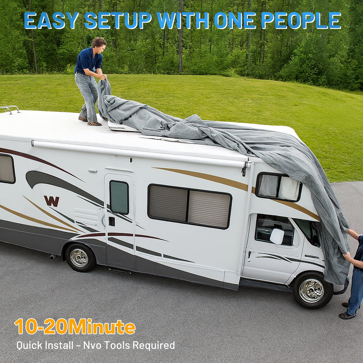 Travel trailer RV cover 26-28.6 ft