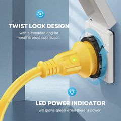 Kohree 15 to 30 amp twist-lock adapter, view 2