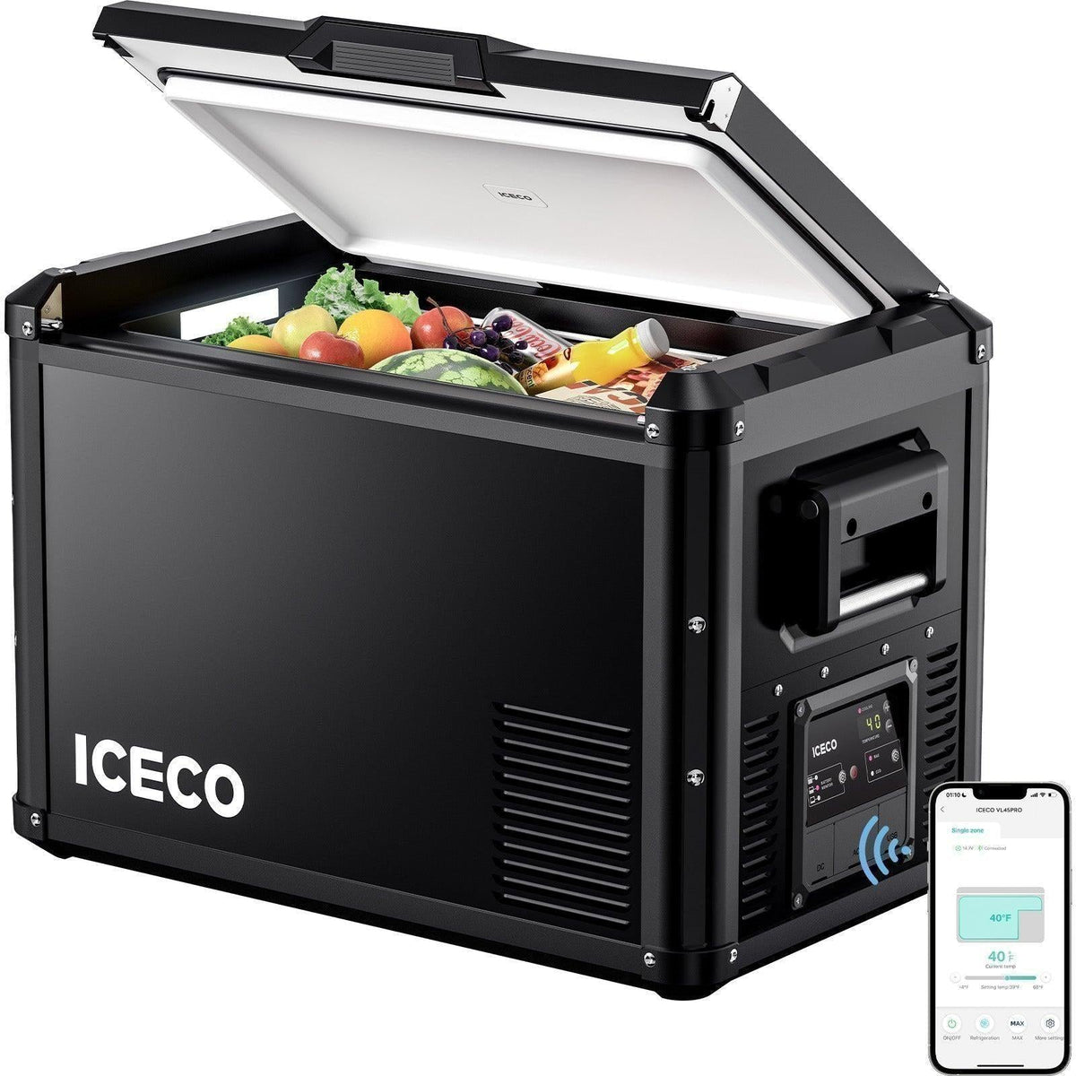 ICECO VL60ProS single zone portable fridge freezer, black