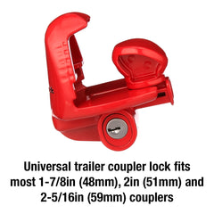 Master Lock universal coupler lock, view 5