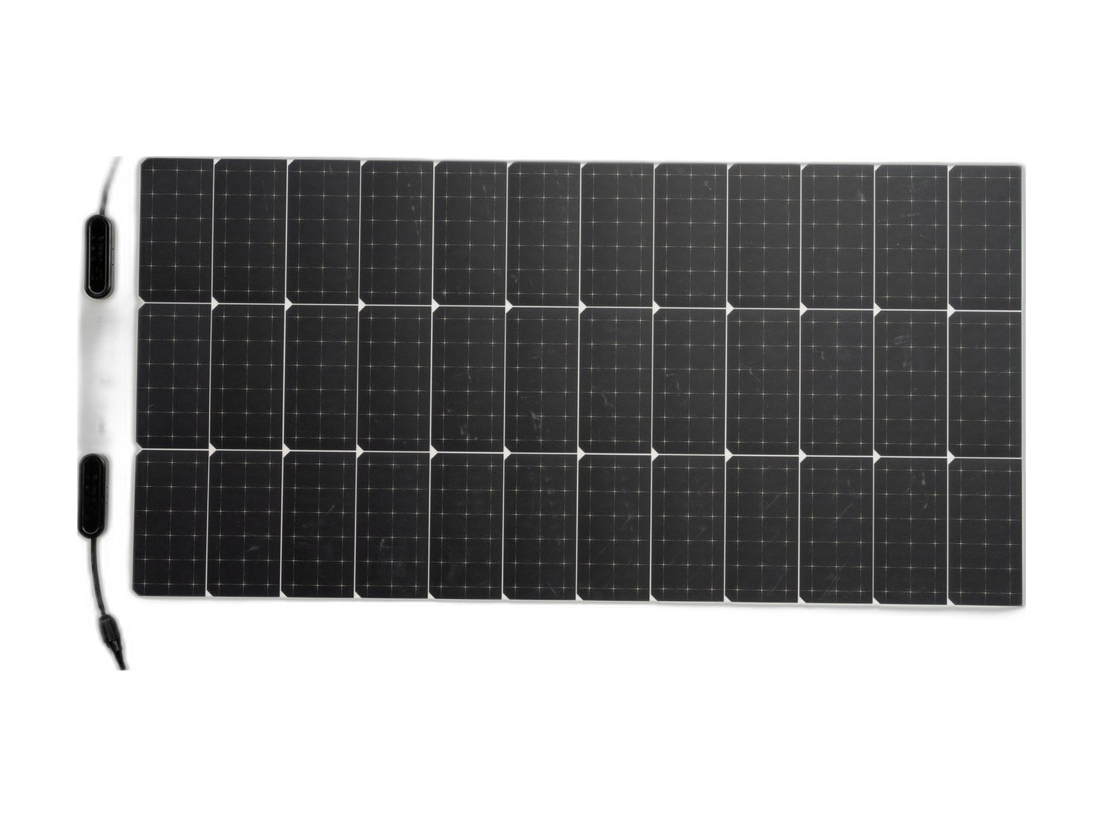 flex roof solar panel on white background