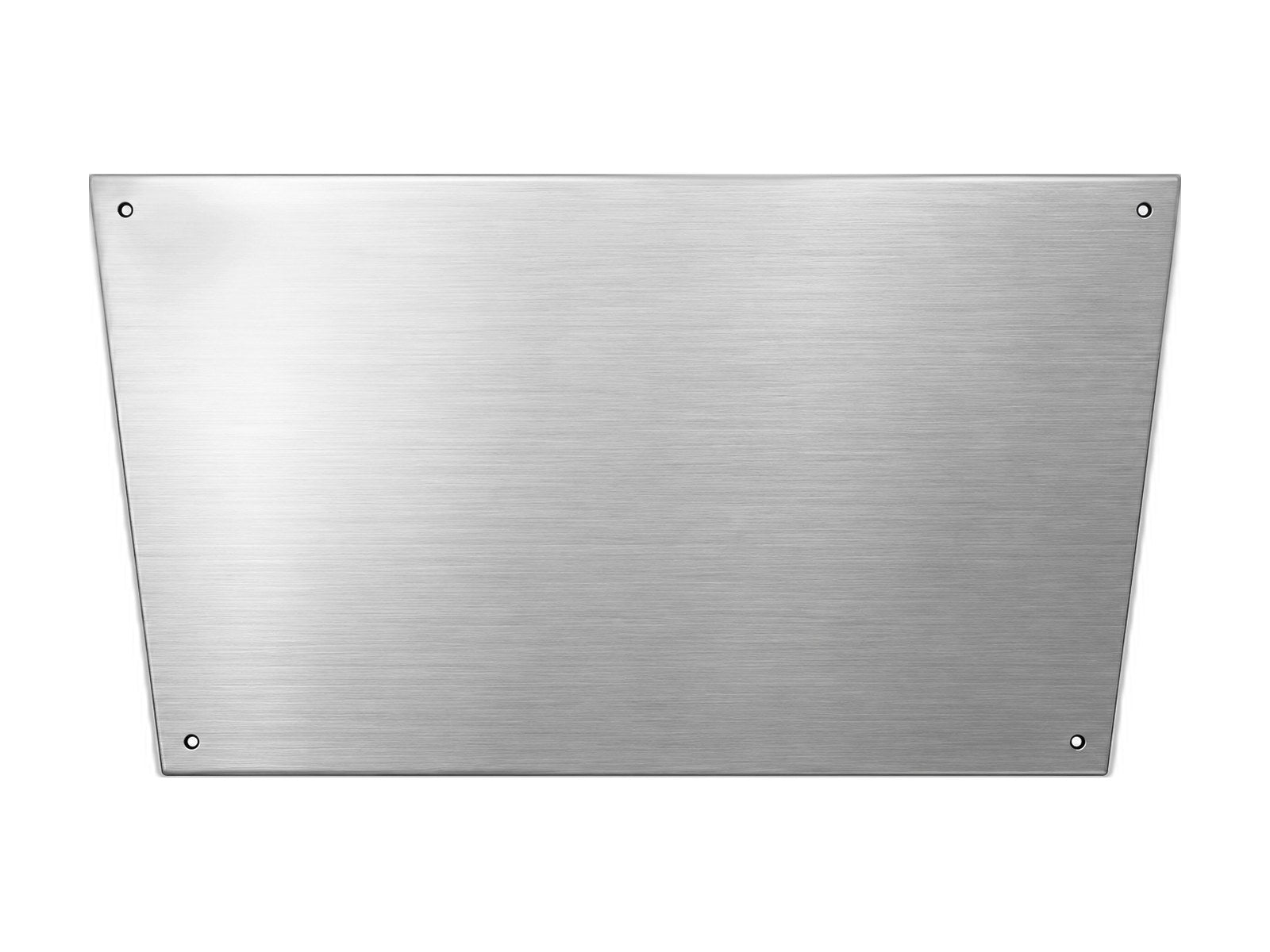 front aluminum panel on white background
