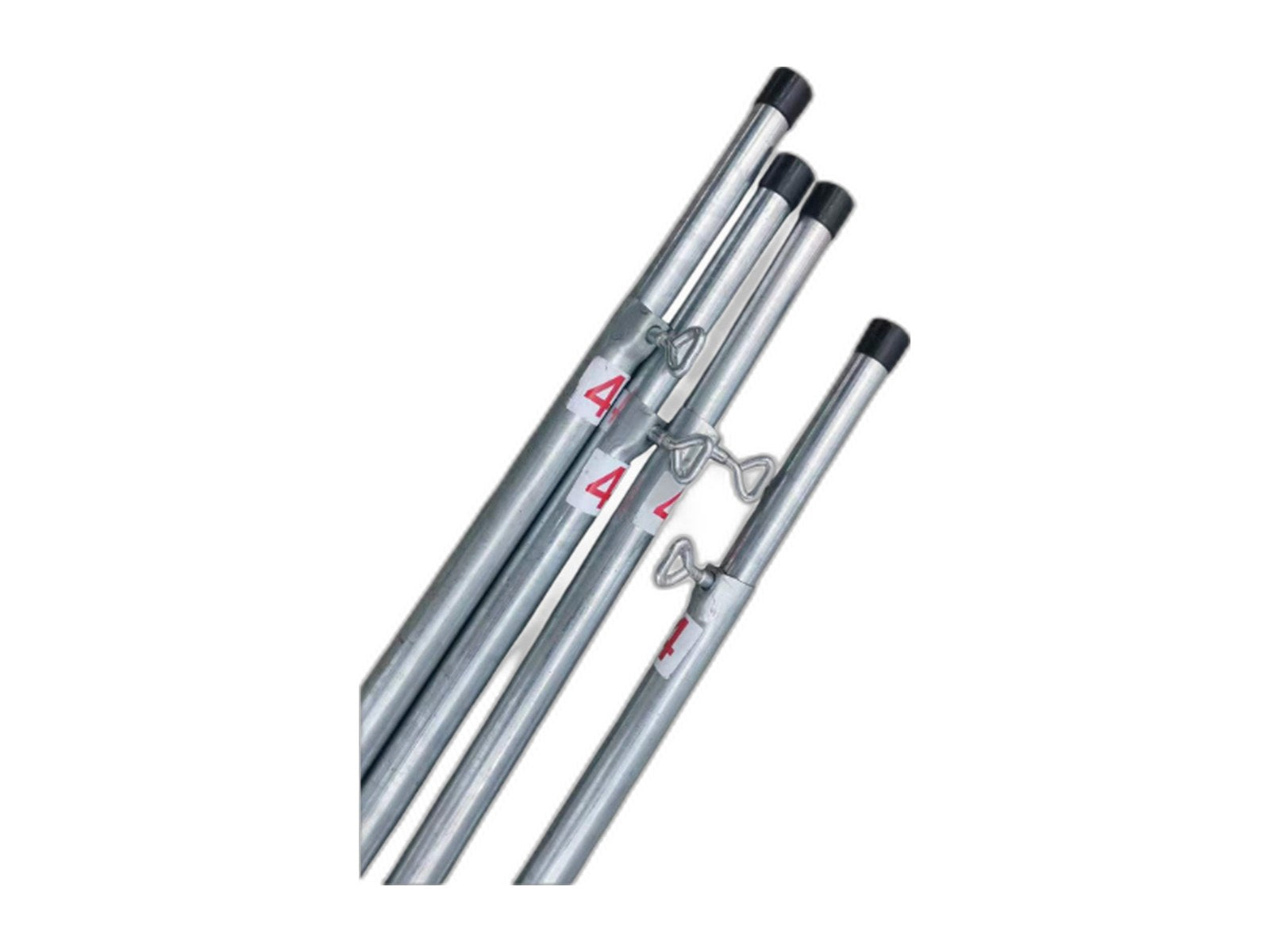 full set pole sets on white background
