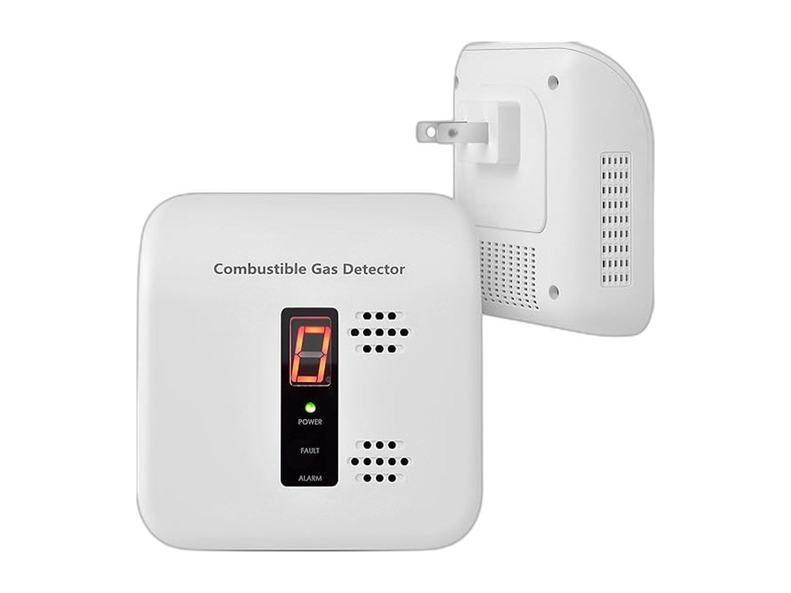 gas leak detector natural gas alarm for home on white background