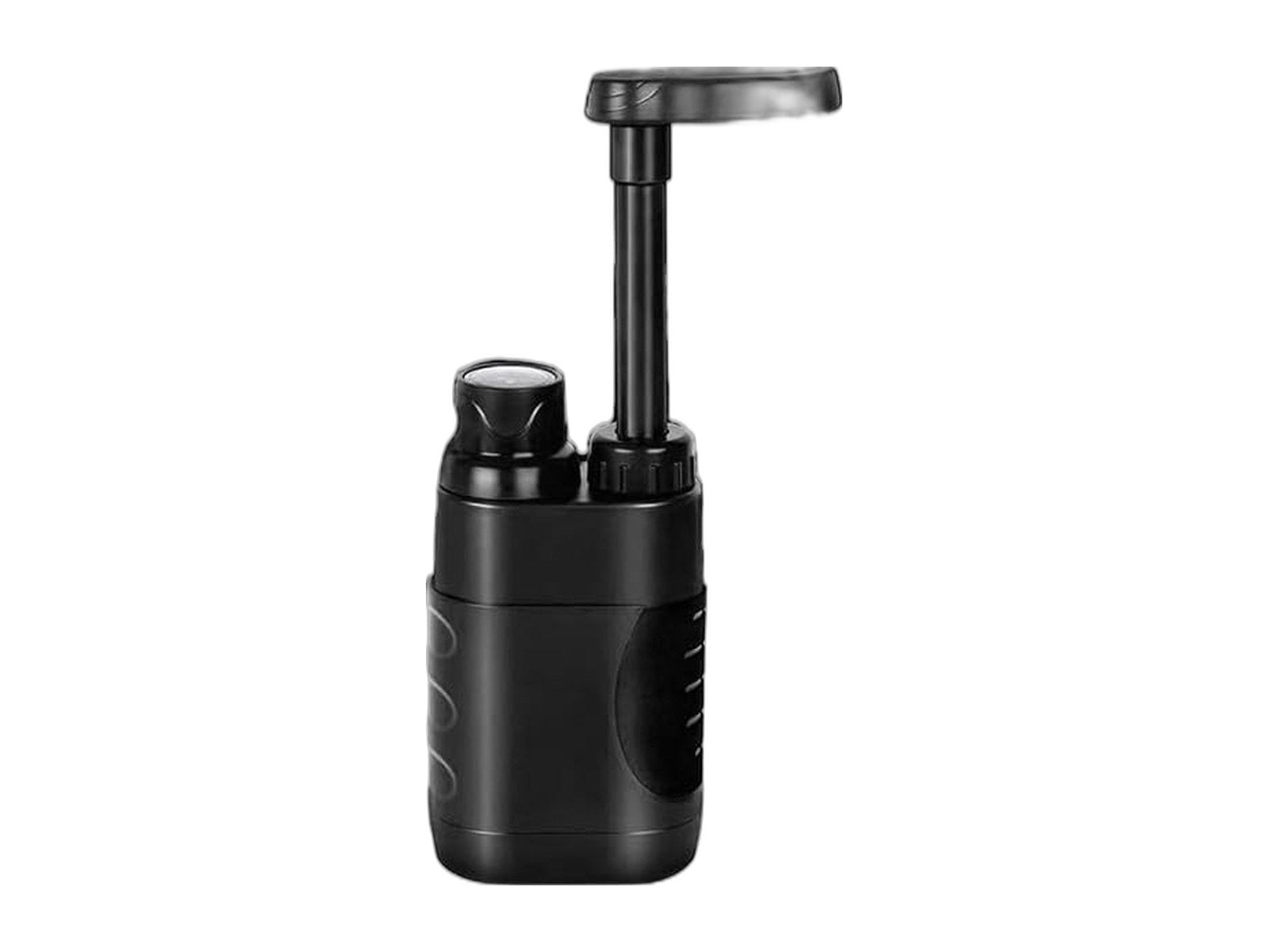hand water filtration pump camping survival on white background