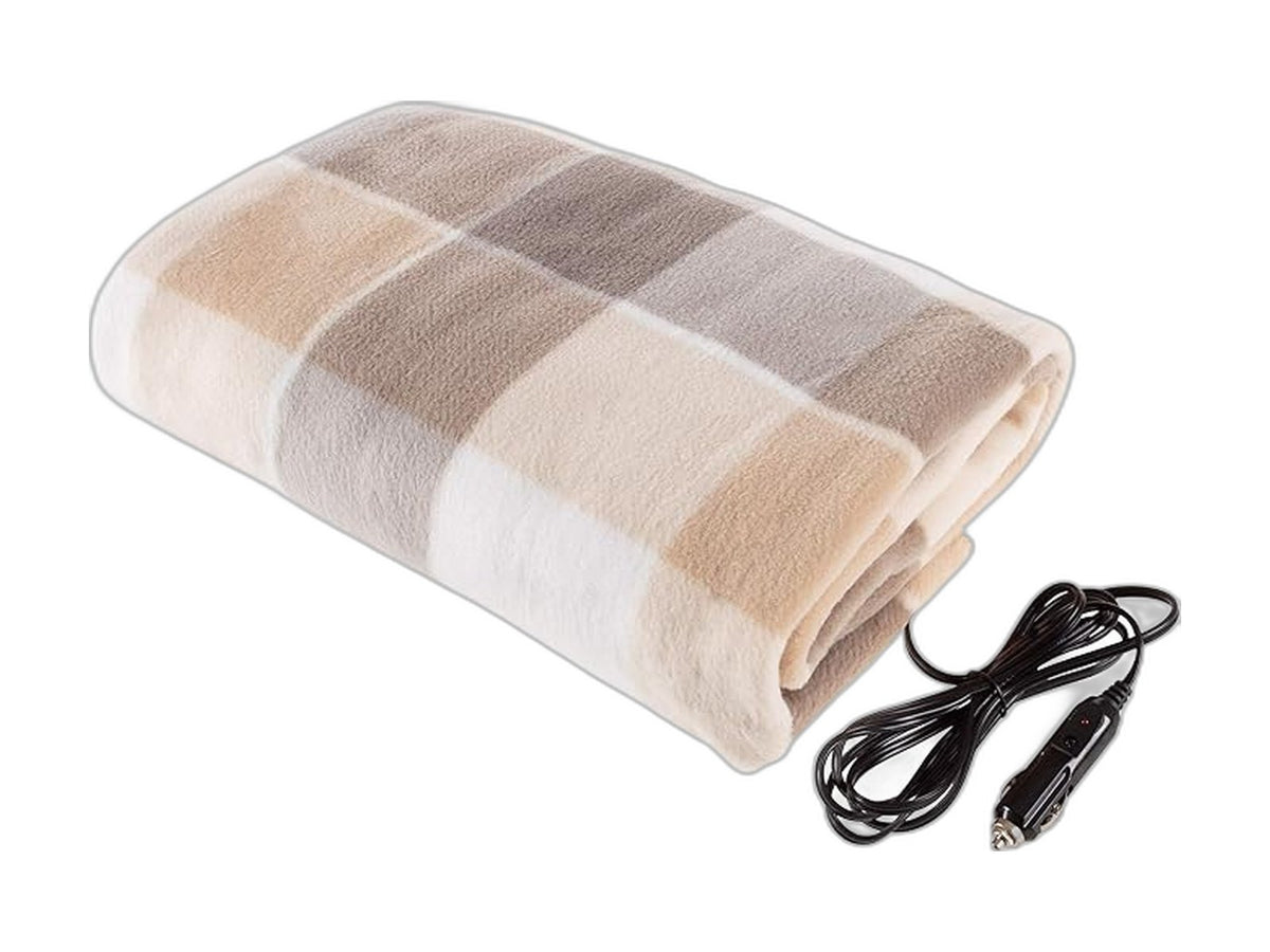 12V heated car and RV blanket folded