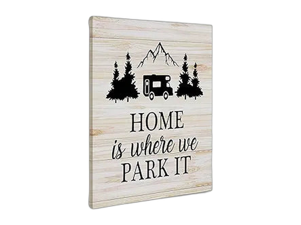 Home is where we park it canvas wall art