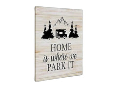 Home is where we park it canvas wall art