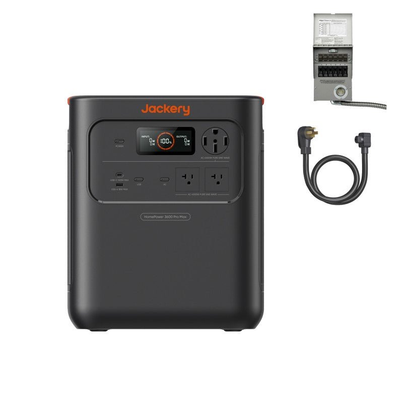 Jackery Solar Generator HomePower 3600 Pro Max Bundle — Jackery power station and solar bundle