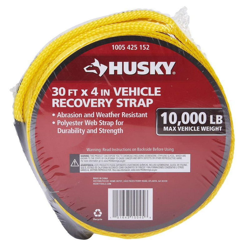 Heavy-duty vehicle recovery strap 4 in. x 30 ft