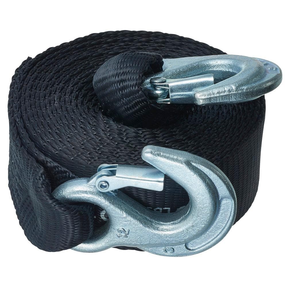 Tow strap with hooks 2 in. x 15 ft