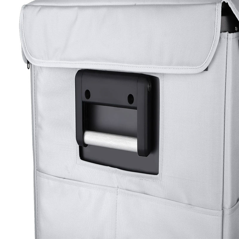 ICECO VL90ProD insulated cover end panel with cutout for the fridge handle
