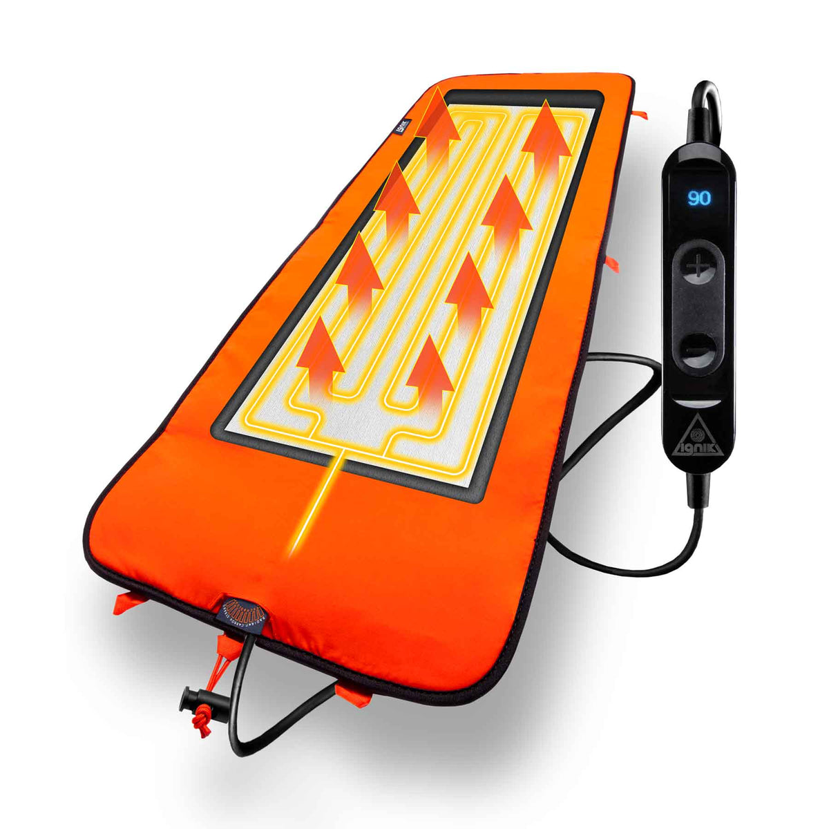 Ignik Backside Heated Pad XL in a camp chair