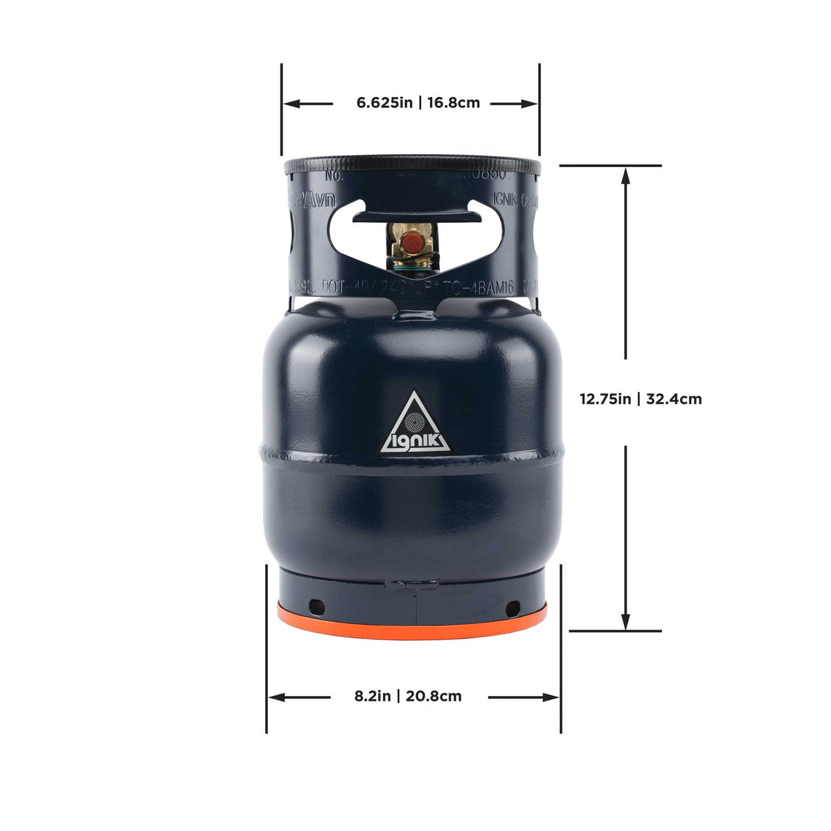 Ignik Gas Growler 5 Naked refillable propane tank in blue