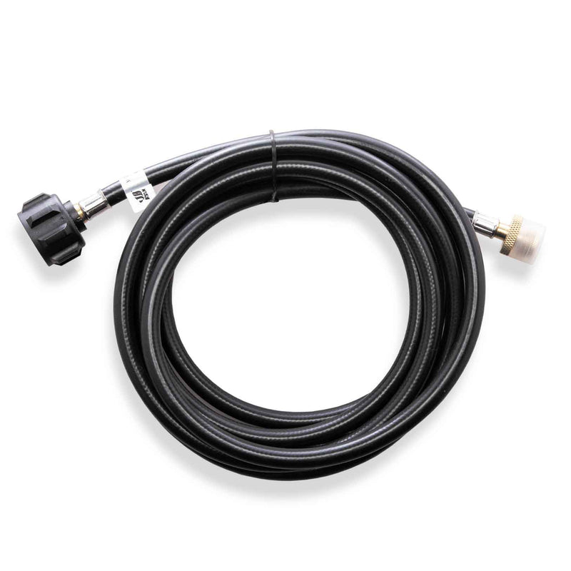 Ignik propane adapter hose with brass fitting, coiled