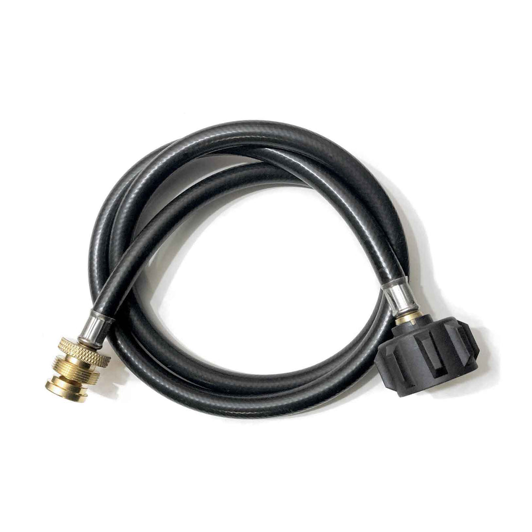 Ignik propane adapter hose with brass fitting, coiled