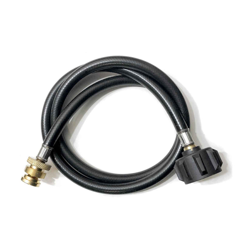 Ignik propane adapter hose with brass fitting, coiled