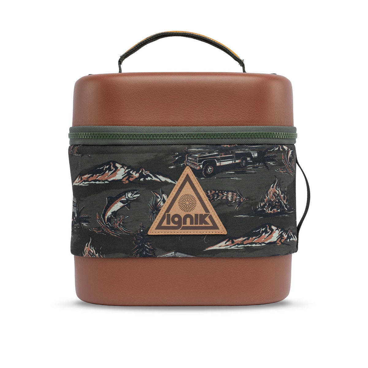 Ignik propane bottle case holding two TapRack bottles