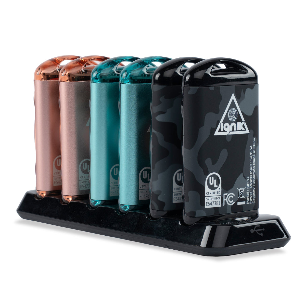 Ignik Ripple rechargeable hand warmers, 6-pack with charging dock