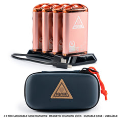 Ignik Ripple rechargeable hand warmers, 4-pack with charging dock