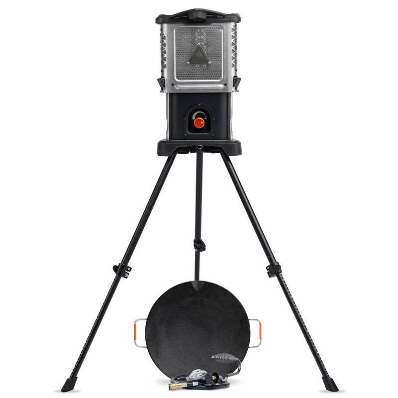 Ignik Skullet Deluxe heater stove with legs and cast-iron skillet