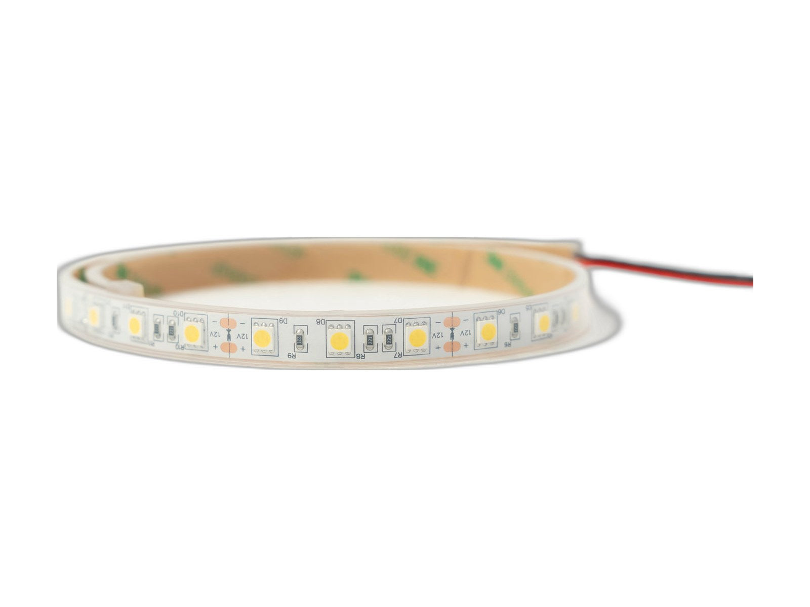 internal led strip on white background