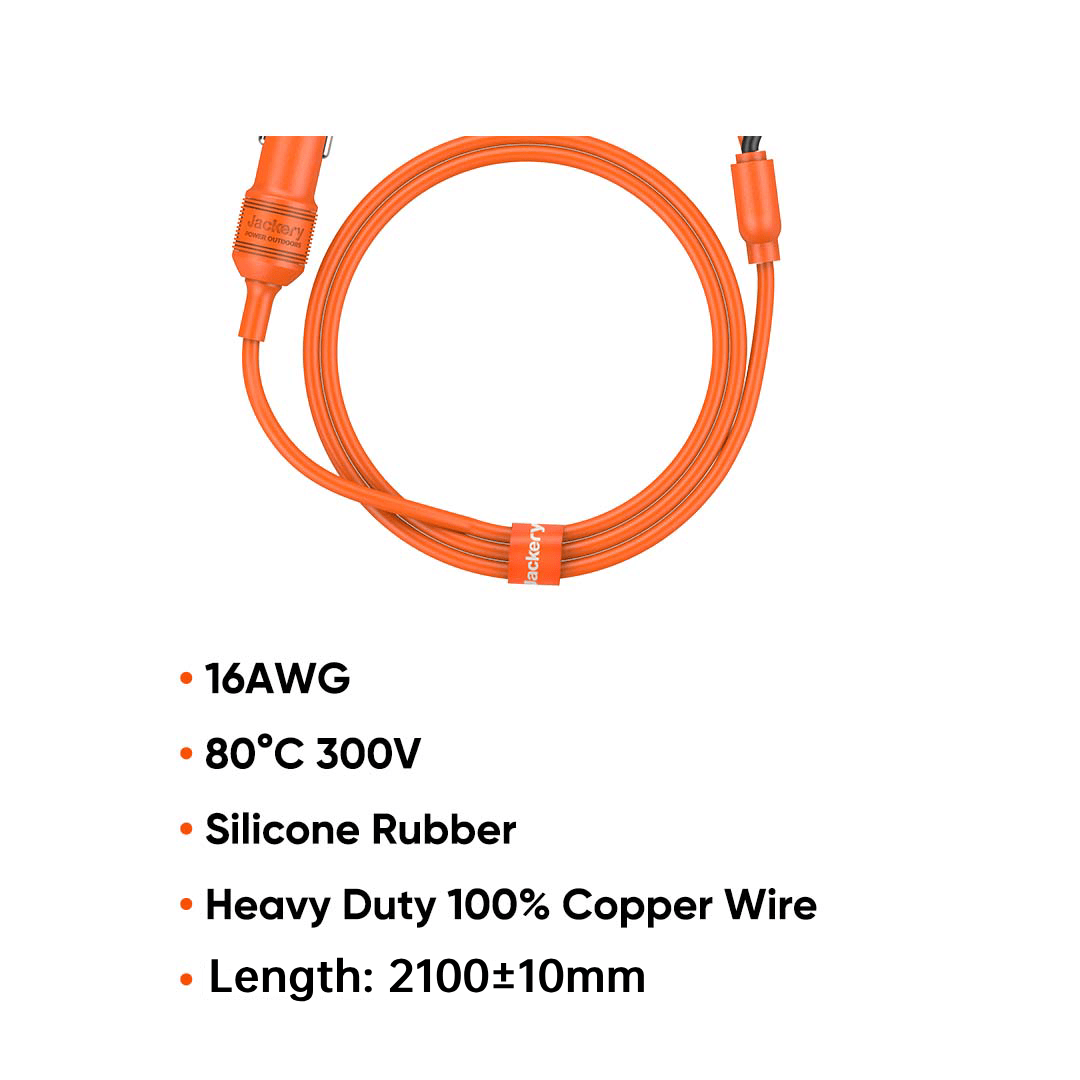 Jackery 12V automobile battery charging cable with alligator clips