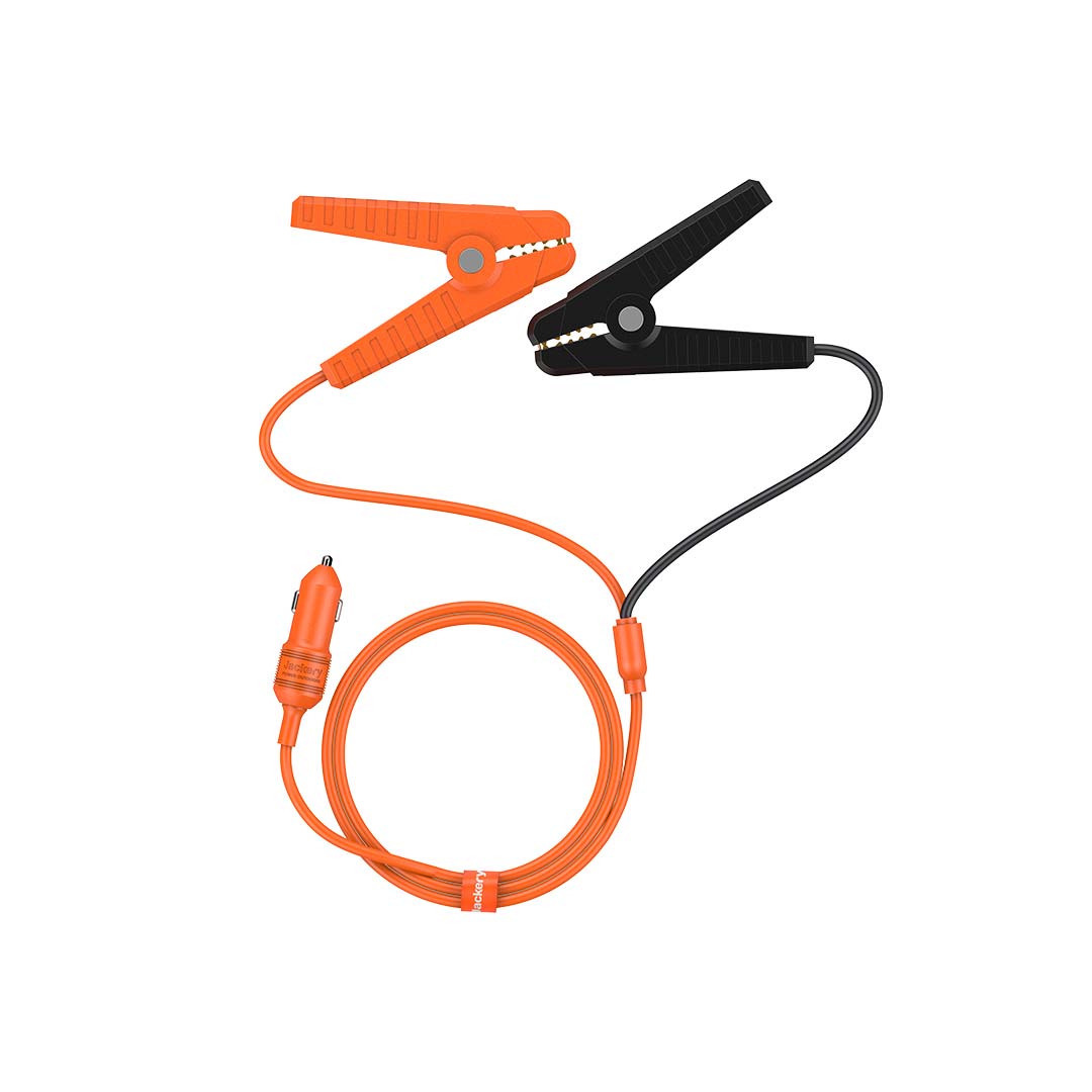 Jackery 12V automobile battery charging cable with alligator clips