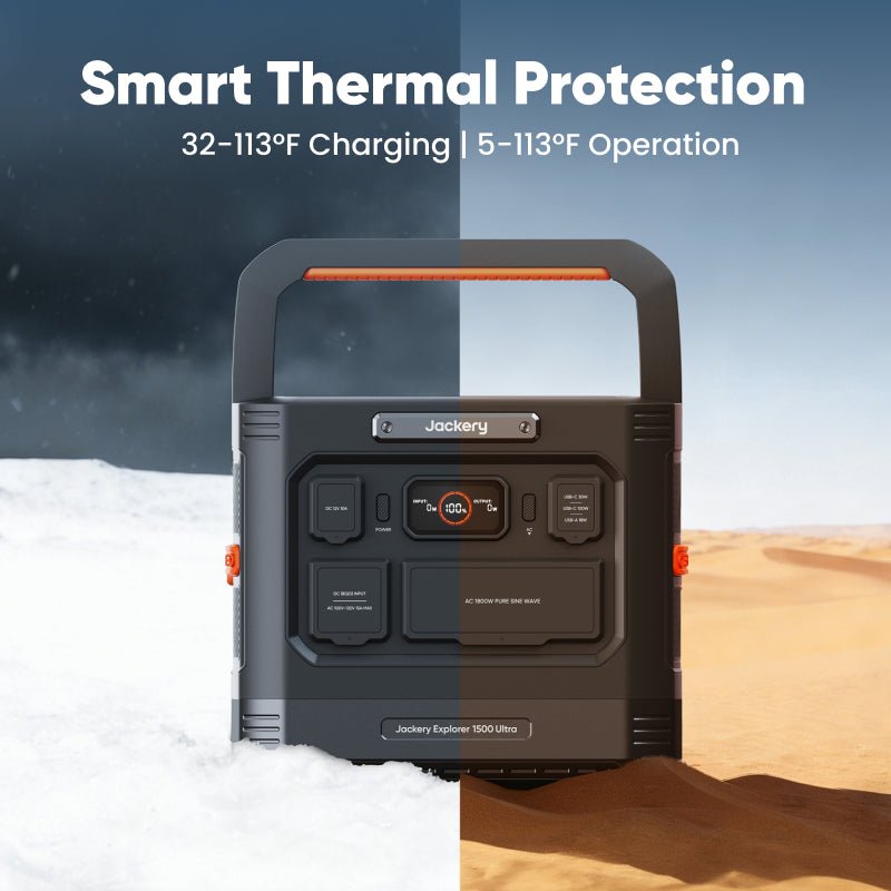 Jackery Explorer 1500 Ultra rugged portable power station front view