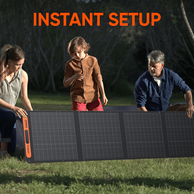 Jackery SolarSaga 200W portable solar panel unfolded