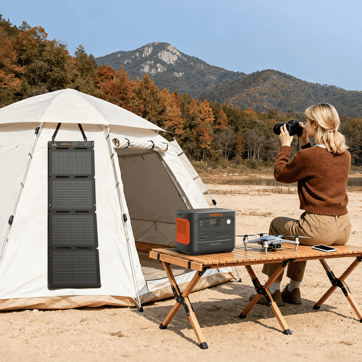 Jackery SolarSaga 40 Air portable solar panel unfolded