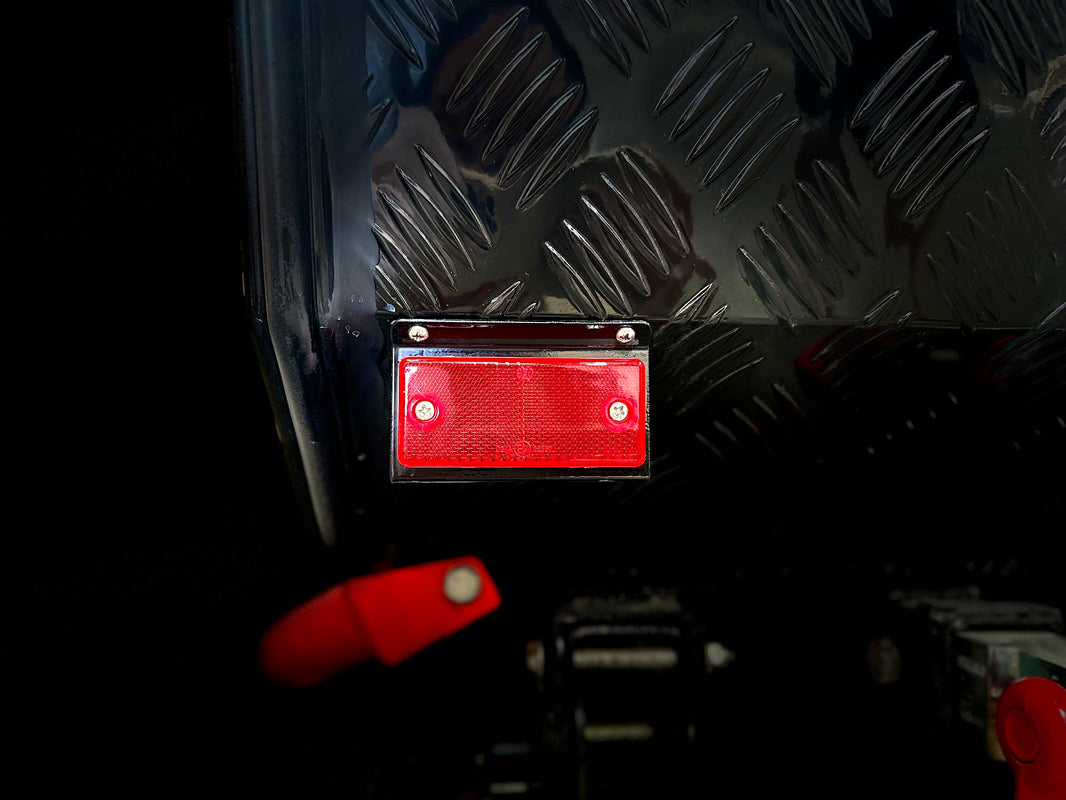 Rectangular Reflector Lights for RV Trailer, Red and Amber – Black Series