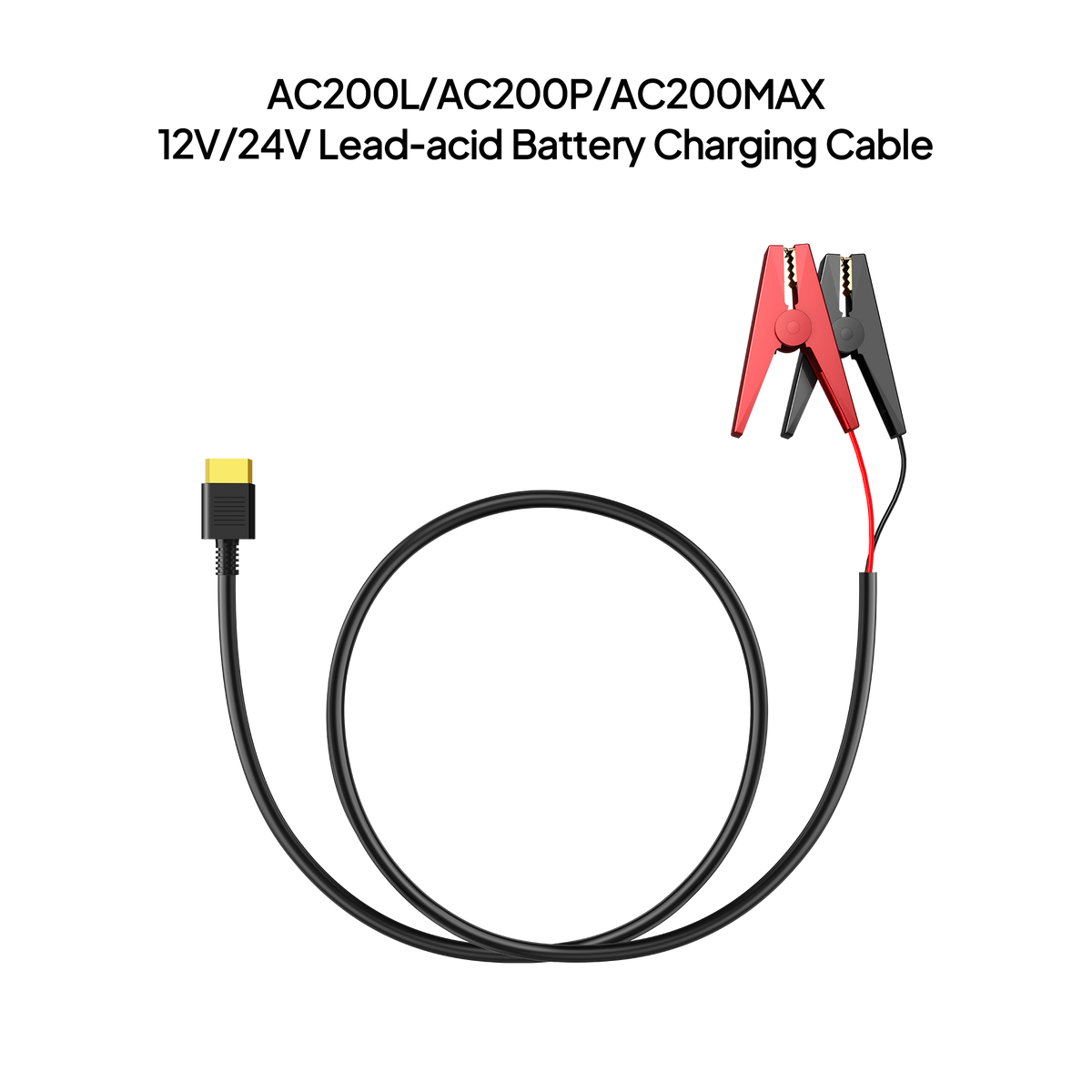 BLUETTI 12V 24V lead-acid battery charging cable with clamps