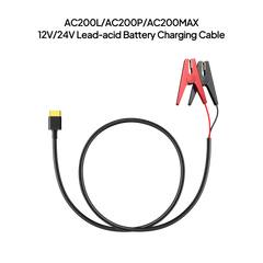 BLUETTI 12V 24V lead-acid battery charging cable with clamps