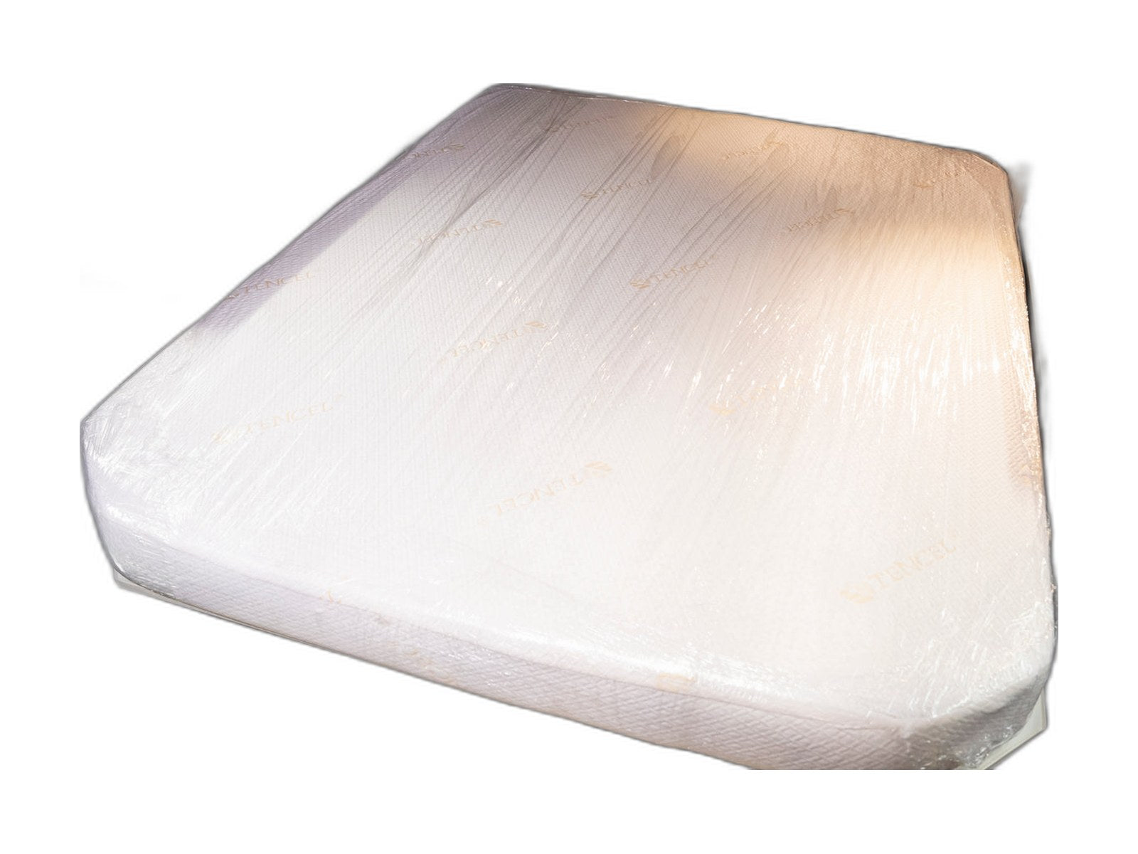 latex mattress on white background