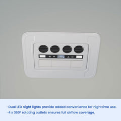 OutEquipPro Summit 2 12V rooftop RV air conditioner, black - view 7