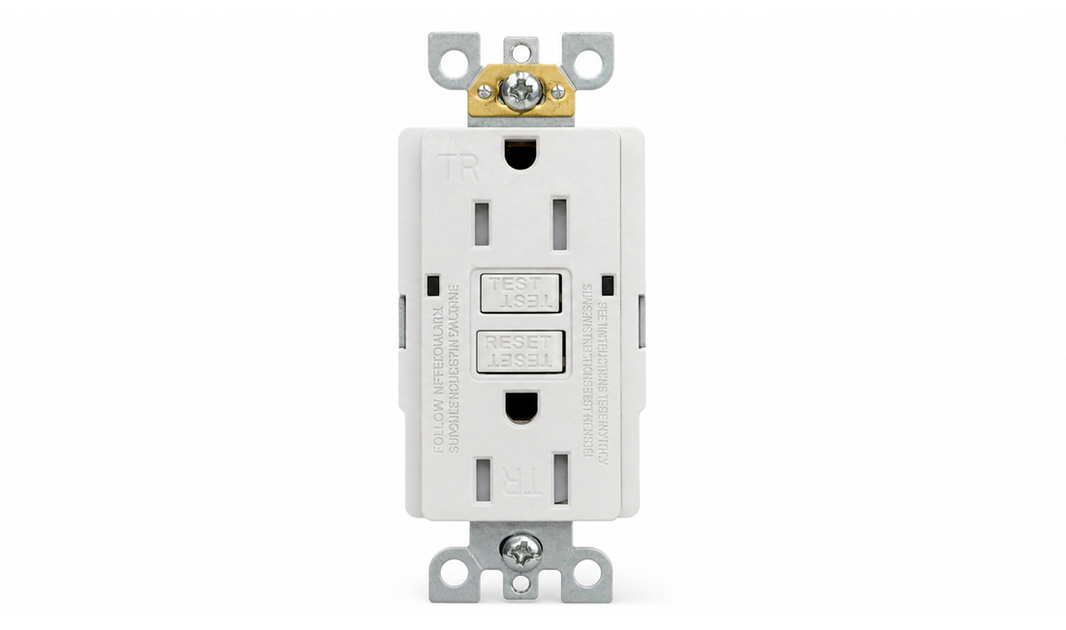 15 Amp Tamper-Resistant GFCI Duplex Receptacle, White – RV Parts Giant