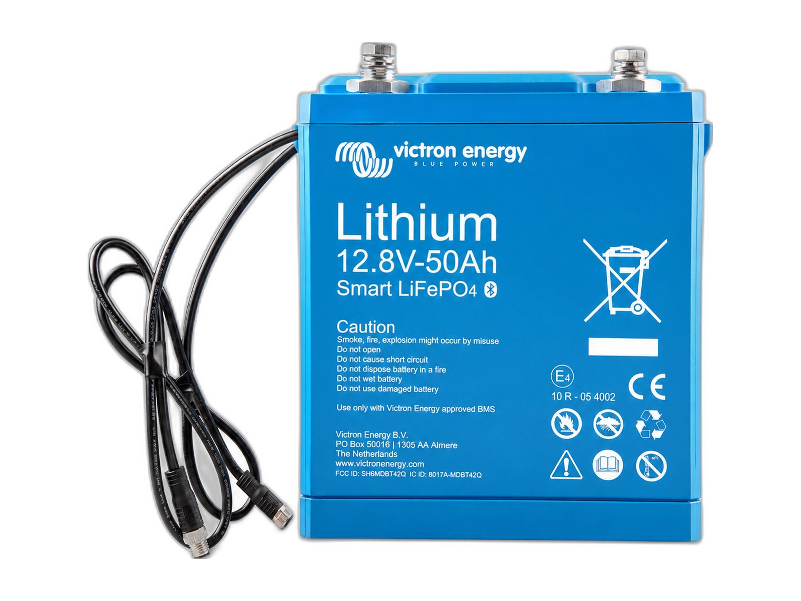 lifepo4 battery on white background