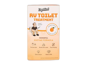 RV black tank deodorizer toilet treatment bottle
