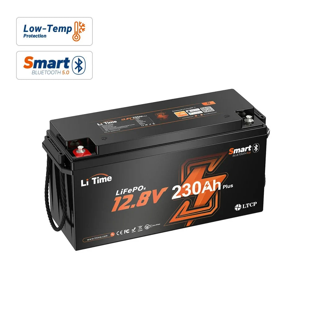 LiTime 12V 230Ah 2944Wh Bluetooth LiFePO4 Battery for RV