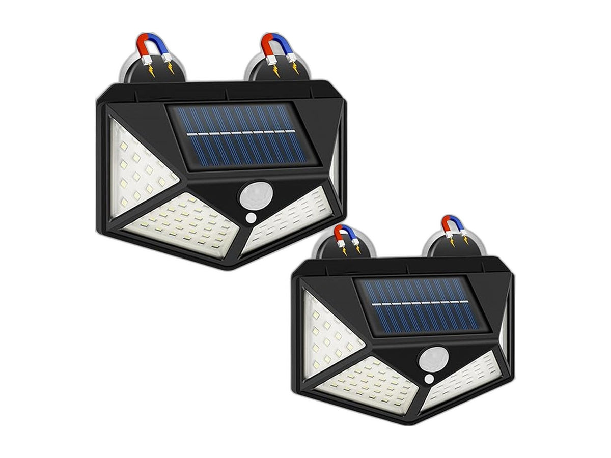 Magnetic solar RV light with motion sensor two pack