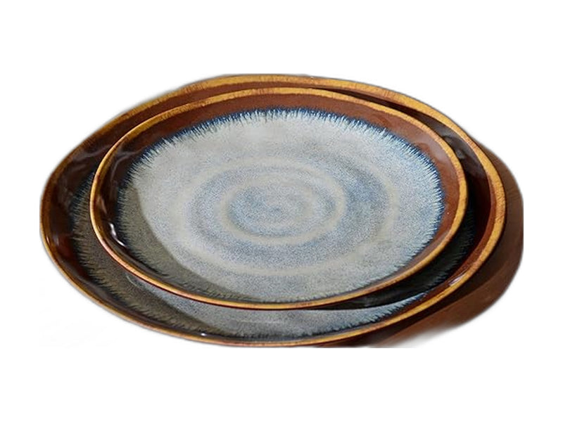 Melamine dinnerware set 12 piece sandy brown