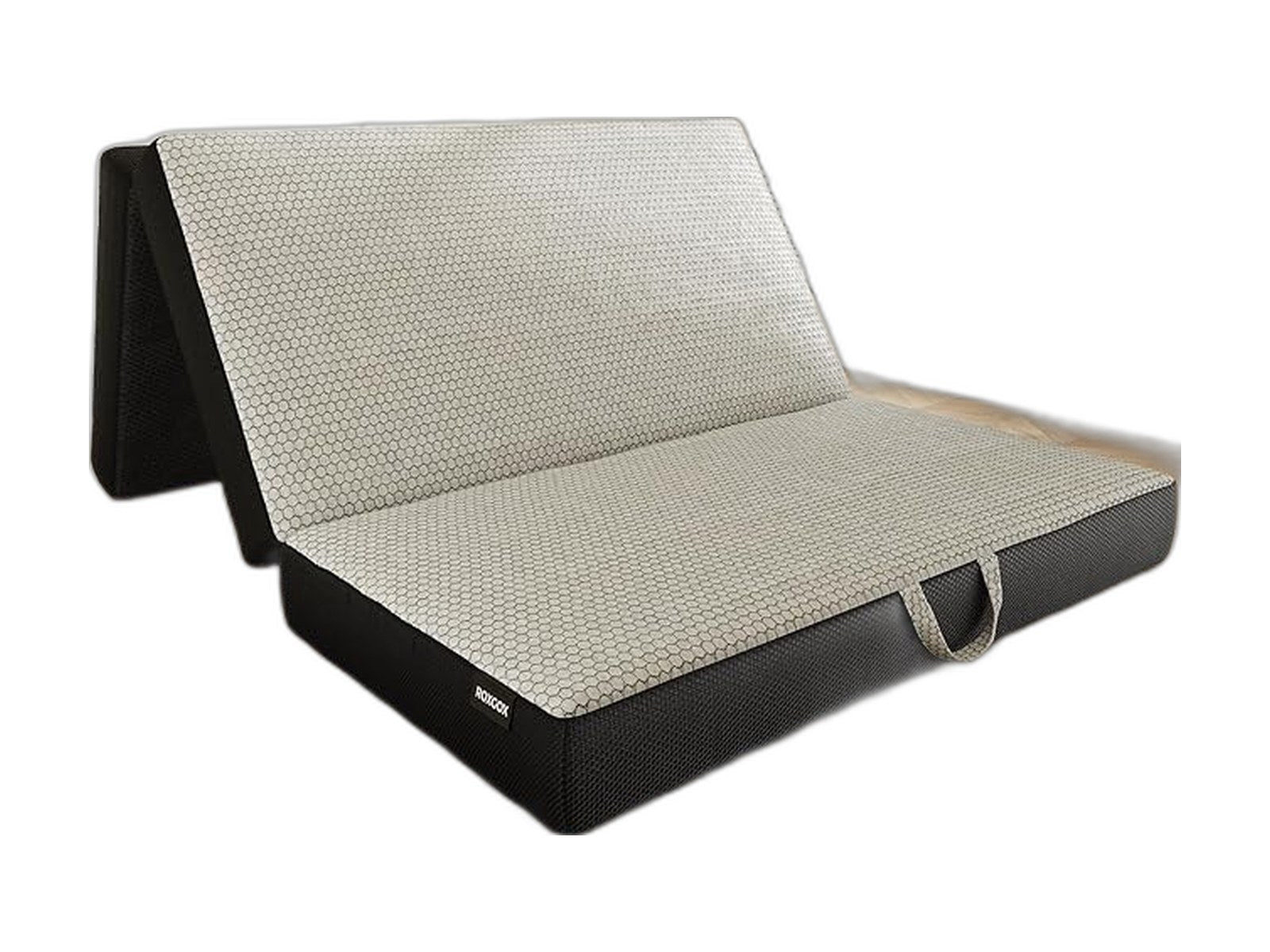 memory foam trifold mattress full portable floor bed on white background