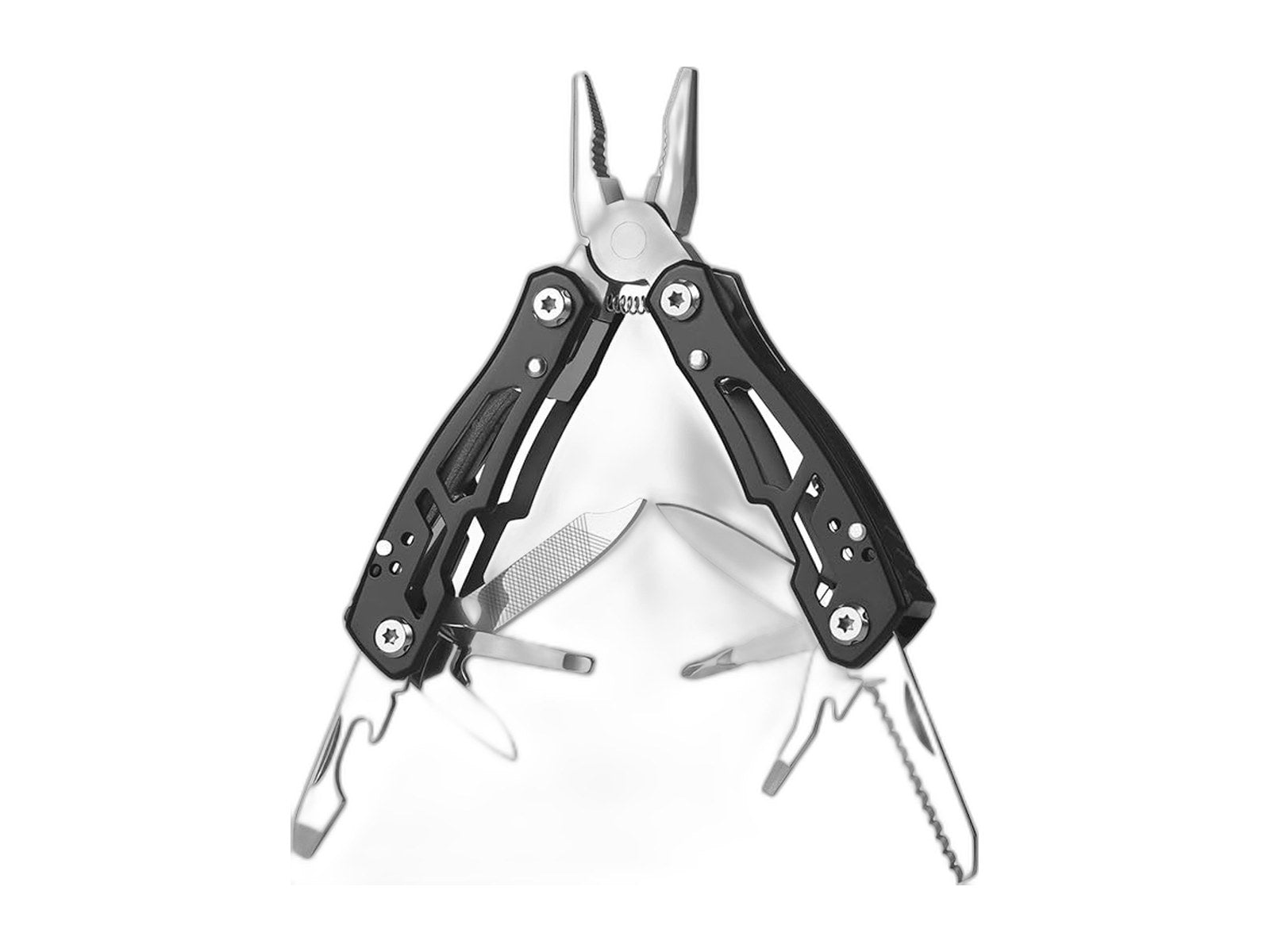 mini multitool pliers on white background