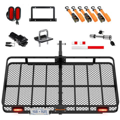 Mockins XL hitch cargo carrier with lights