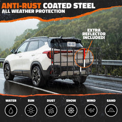 Mockins XL hitch cargo carrier with lights