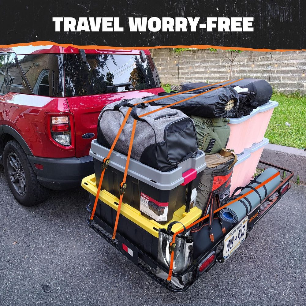 Mockins XL hitch cargo carrier with lights