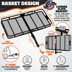 Mockins hitch cargo carrier 60 x 24