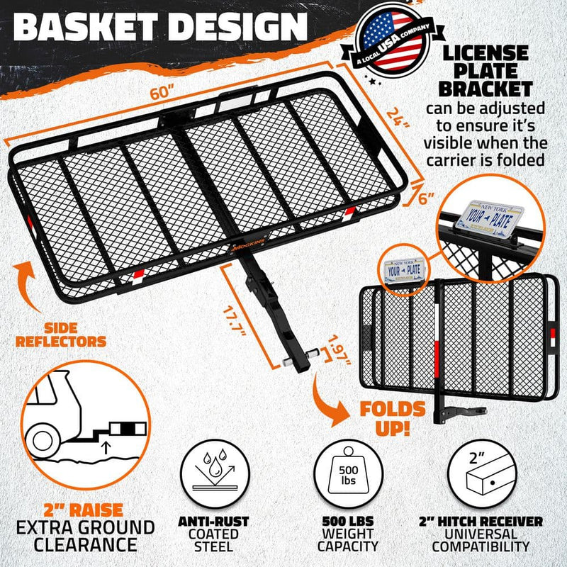 Mockins hitch cargo carrier 60 x 24