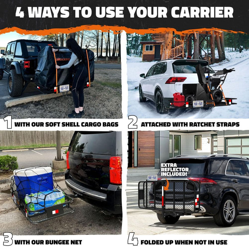 Mockins hitch cargo carrier 60 x 24